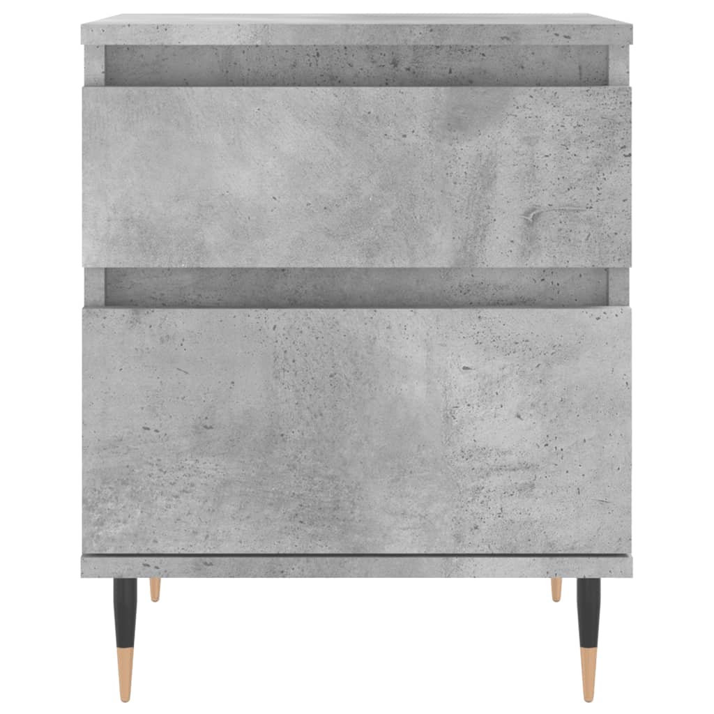 2 db betonszürke szerelt fa éjjeliszekrény 40 x 35 x 50 cm