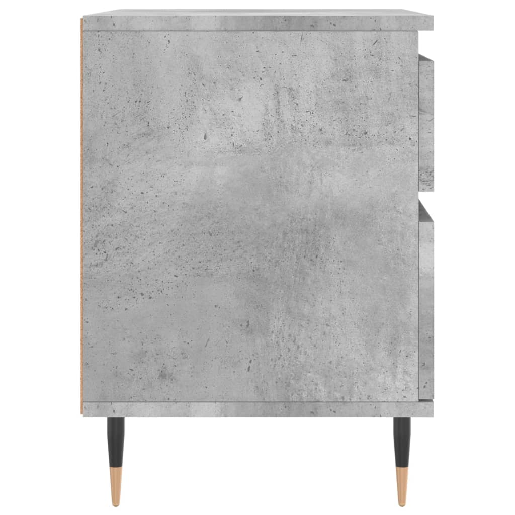 2 db betonszürke szerelt fa éjjeliszekrény 40 x 35 x 50 cm