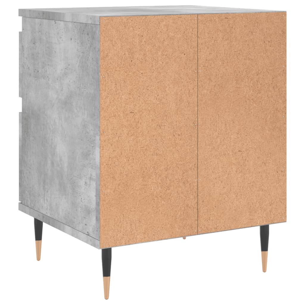 2 db betonszürke szerelt fa éjjeliszekrény 40 x 35 x 50 cm