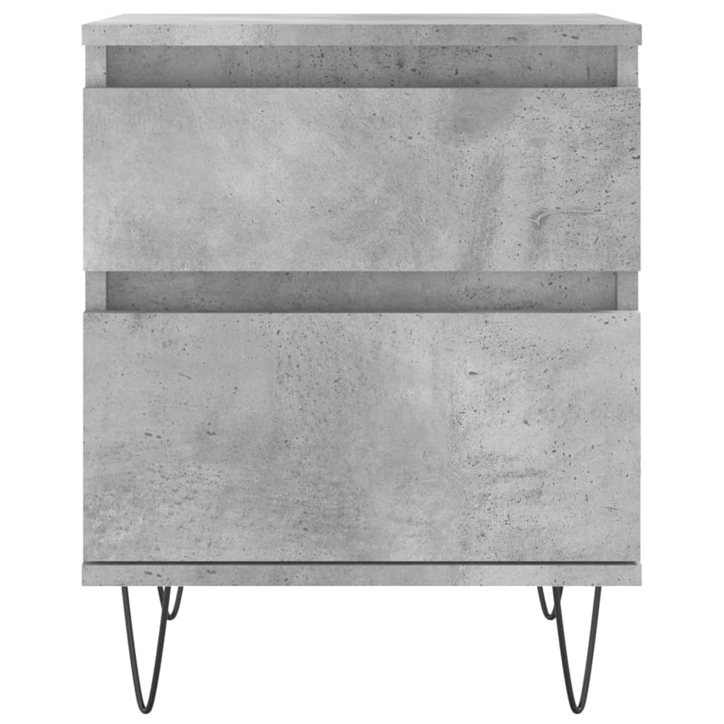 betonszürke szerelt fa éjjeliszekrény 40x35x50 cm