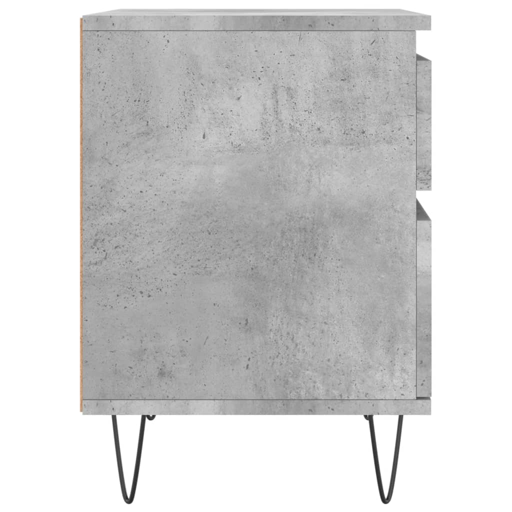 betonszürke szerelt fa éjjeliszekrény 40x35x50 cm