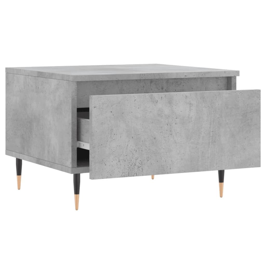 2 db betonszürke szerelt fa dohányzóasztal 50 x 46 x 35 cm