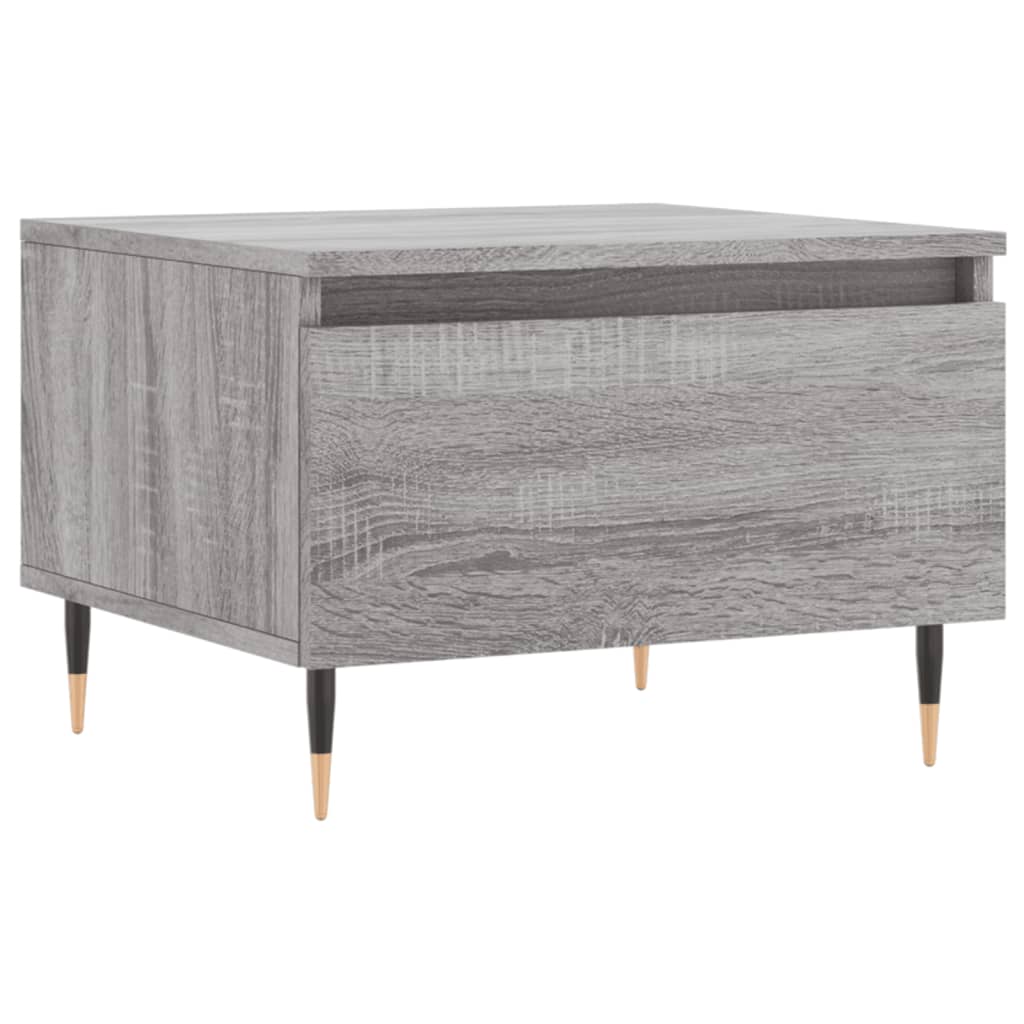 2 db szürke sonoma szerelt fa dohányzóasztal 50 x 46 x 35 cm