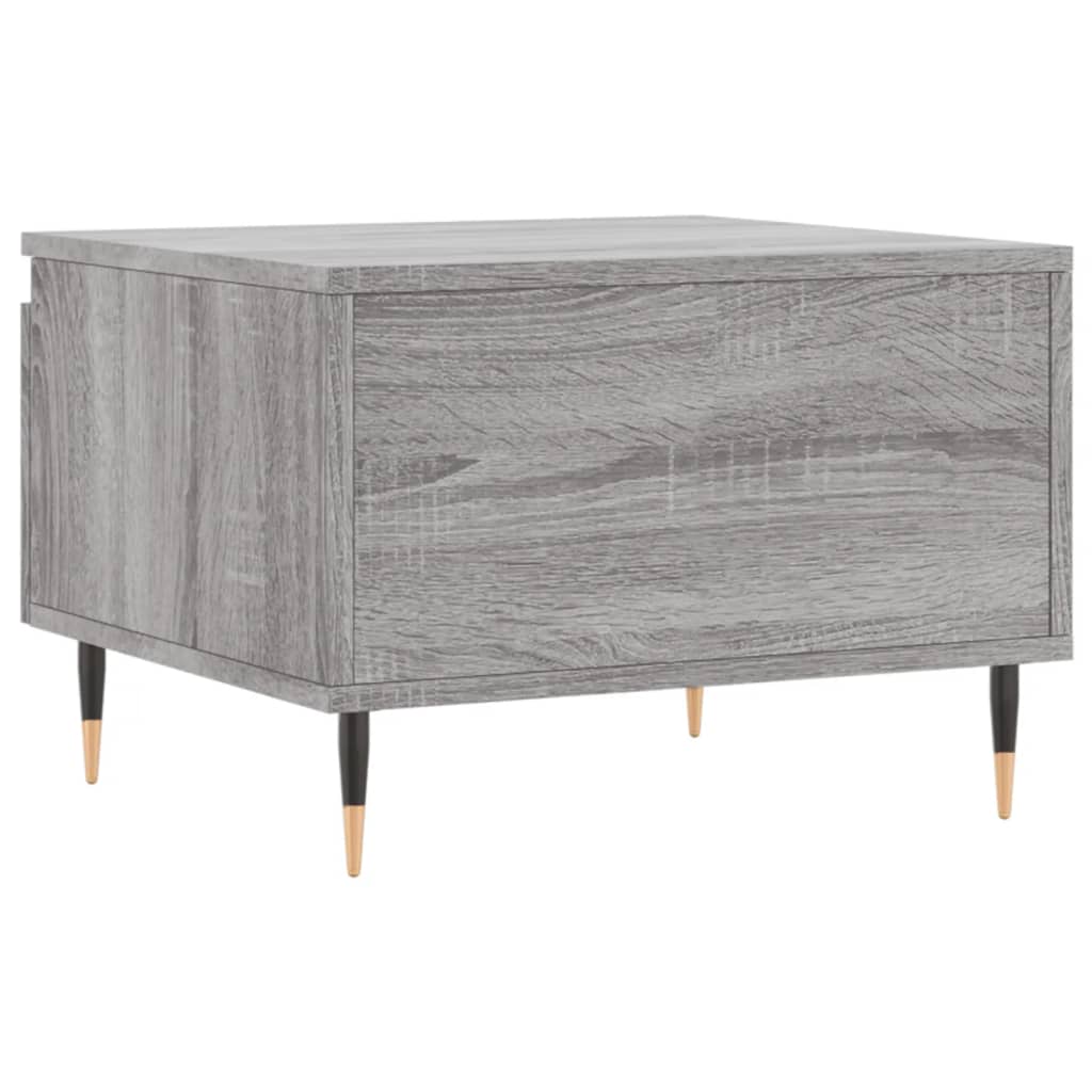 2 db szürke sonoma szerelt fa dohányzóasztal 50 x 46 x 35 cm