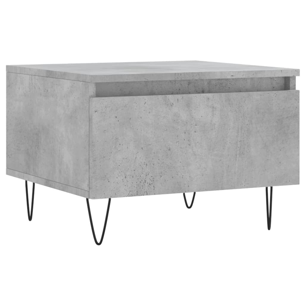 2 db betonszürke szerelt fa dohányzóasztal 50 x 46 x 35 cm