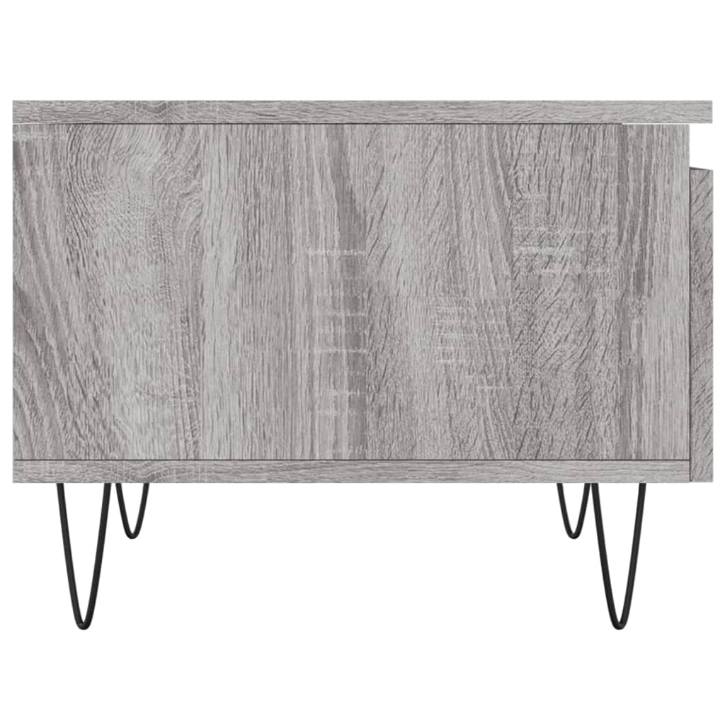 2 db szürke sonoma szerelt fa dohányzóasztal 50 x 46 x 35 cm