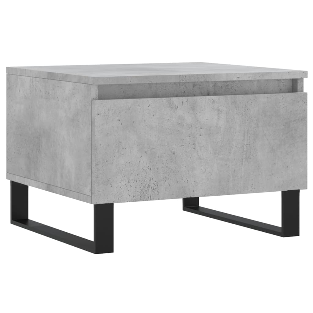 2 db betonszürke szerelt fa dohányzóasztal 50 x 46 x 35 cm