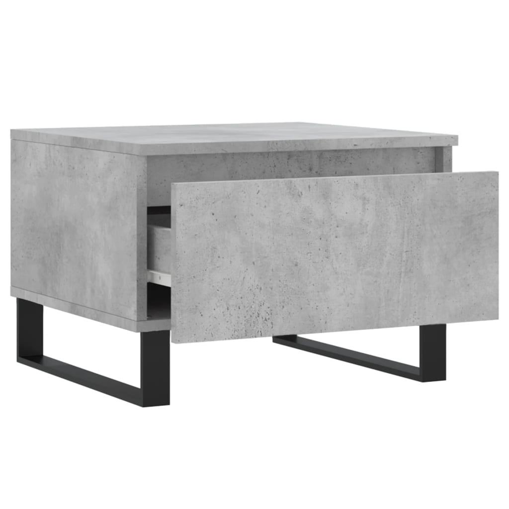 2 db betonszürke szerelt fa dohányzóasztal 50 x 46 x 35 cm