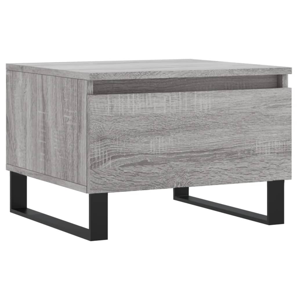 2 db szürke sonoma szerelt fa dohányzóasztal 50 x 46 x 35 cm