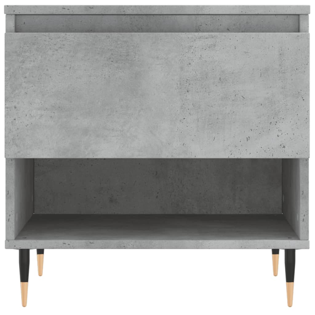 betonszürke szerelt fa dohányzóasztal 50 x 46 x 50 cm