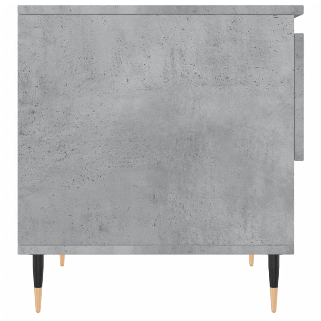 betonszürke szerelt fa dohányzóasztal 50 x 46 x 50 cm
