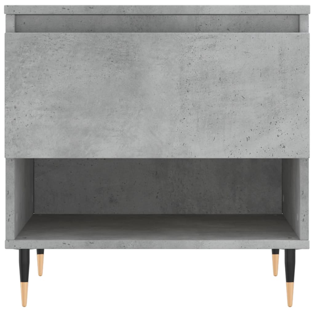 2 db betonszürke szerelt fa dohányzóasztal 50 x 46 x 50 cm