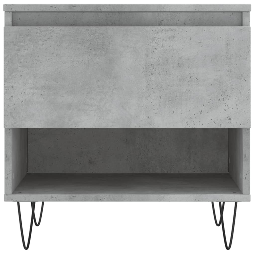 2 db betonszürke szerelt fa dohányzóasztal 50 x 46 x 50 cm
