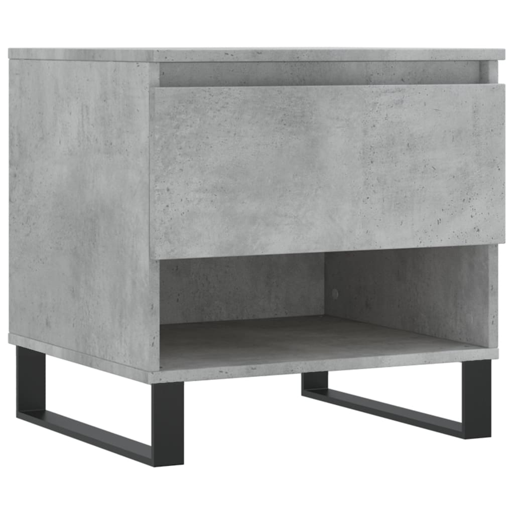 2 db betonszürke szerelt fa dohányzóasztal 50 x 46 x 50 cm