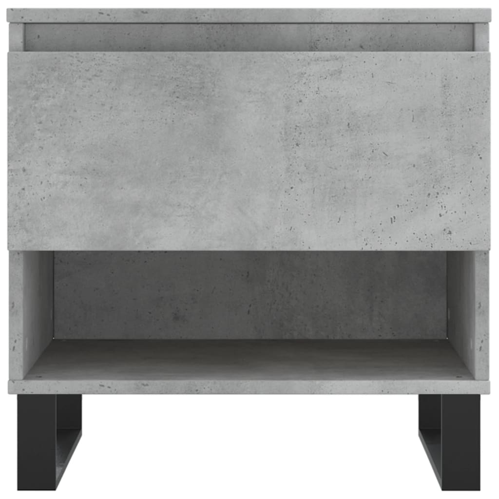 2 db betonszürke szerelt fa dohányzóasztal 50 x 46 x 50 cm