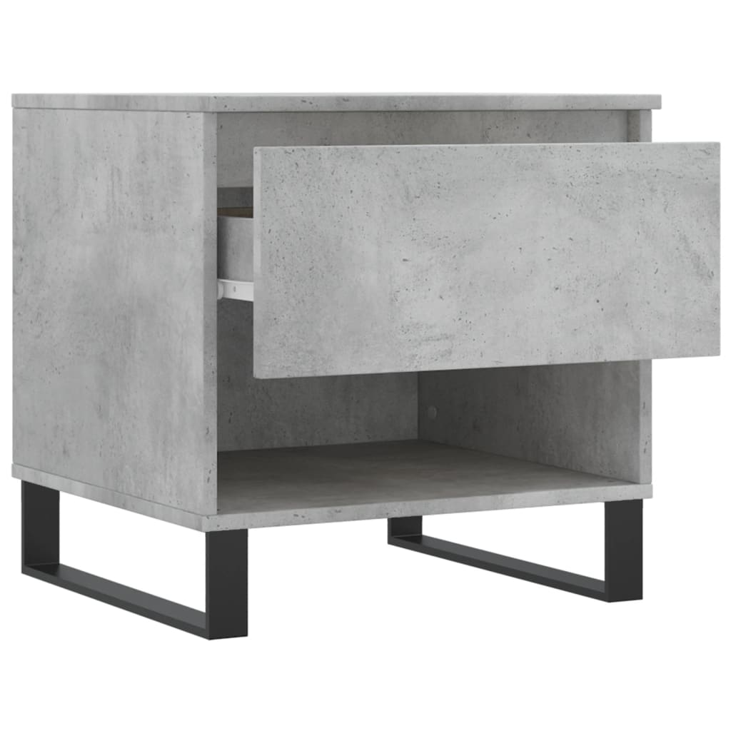 2 db betonszürke szerelt fa dohányzóasztal 50 x 46 x 50 cm