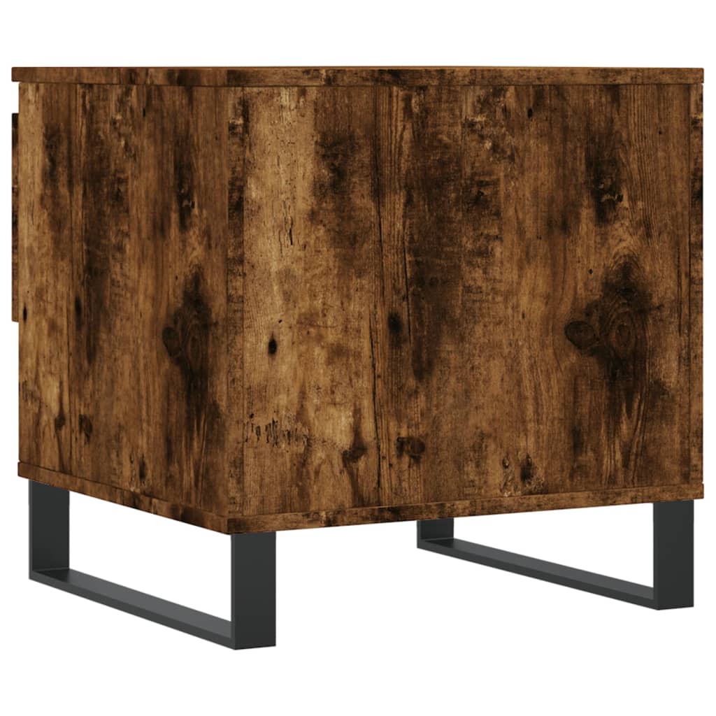 2 db füstös tölgy szerelt fa dohányzóasztal 50 x 46 x 50 cm