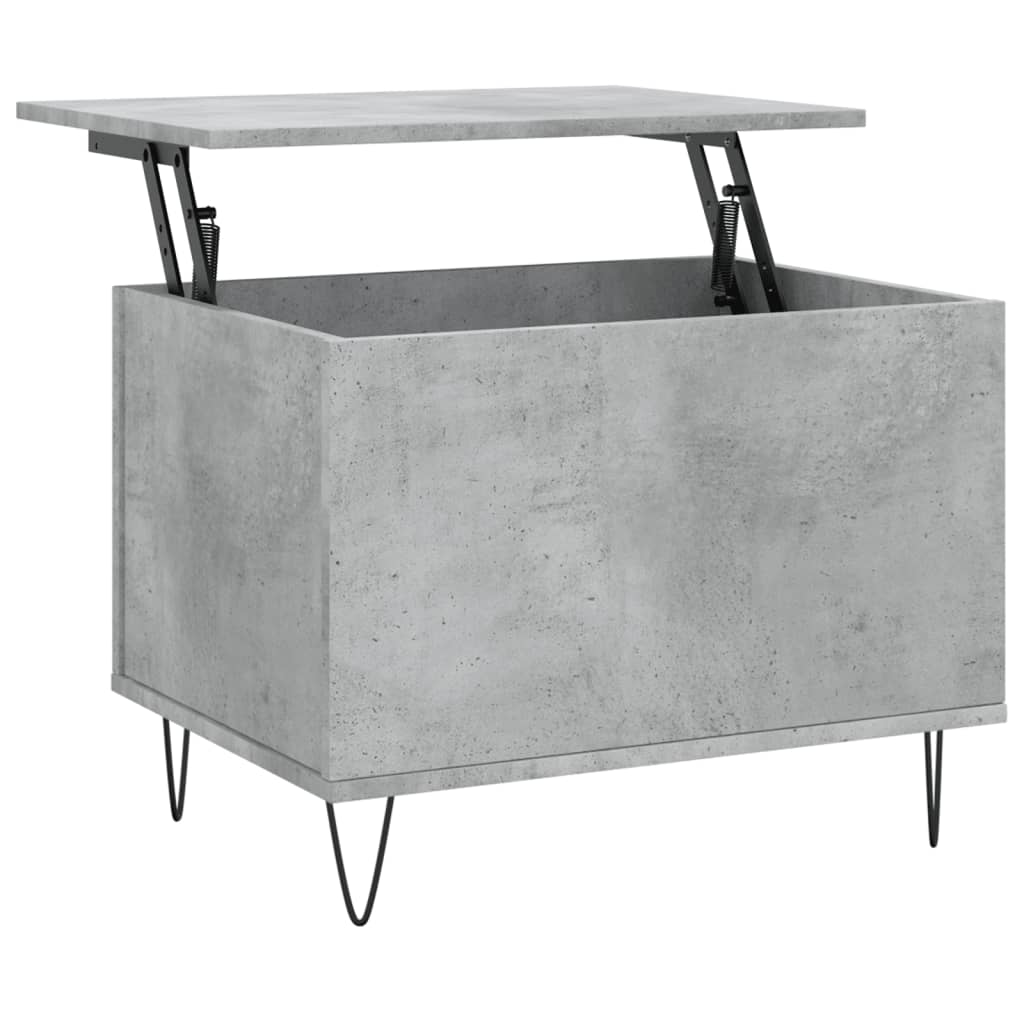 betonszürke szerelt fa dohányzóasztal 60 x 44,5 x 45 cm