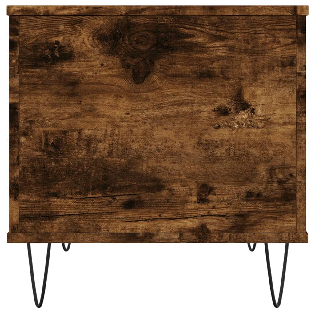 füstös tölgy színű szerelt fa dohányzóasztal 60x44,5x45 cm