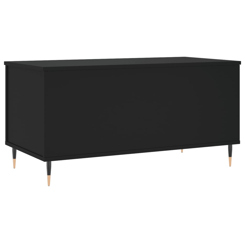 fekete szerelt fa dohányzóasztal 90x44,5x45 cm