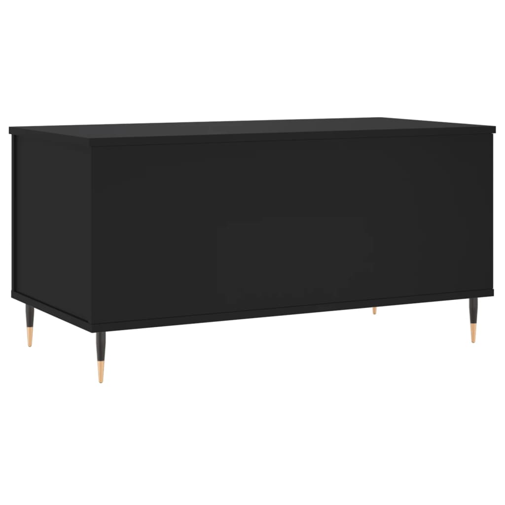fekete szerelt fa dohányzóasztal 90x44,5x45 cm