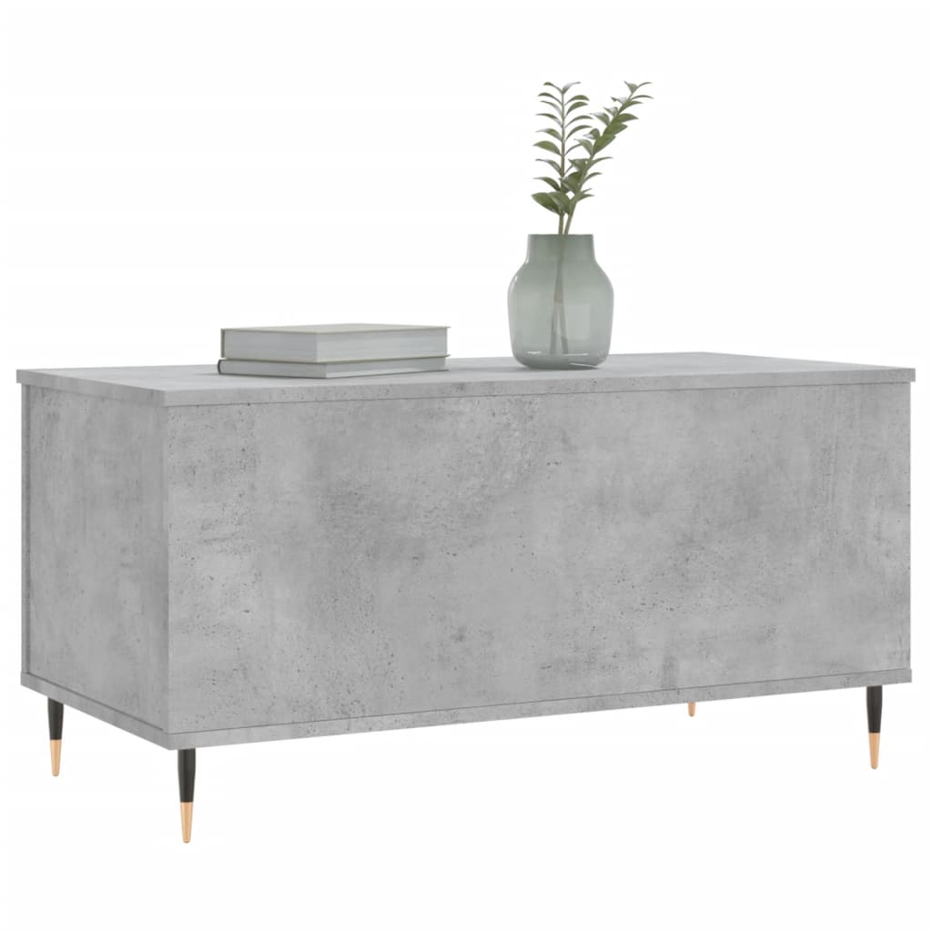 betonszürke szerelt fa dohányzóasztal 90x44,5x45 cm
