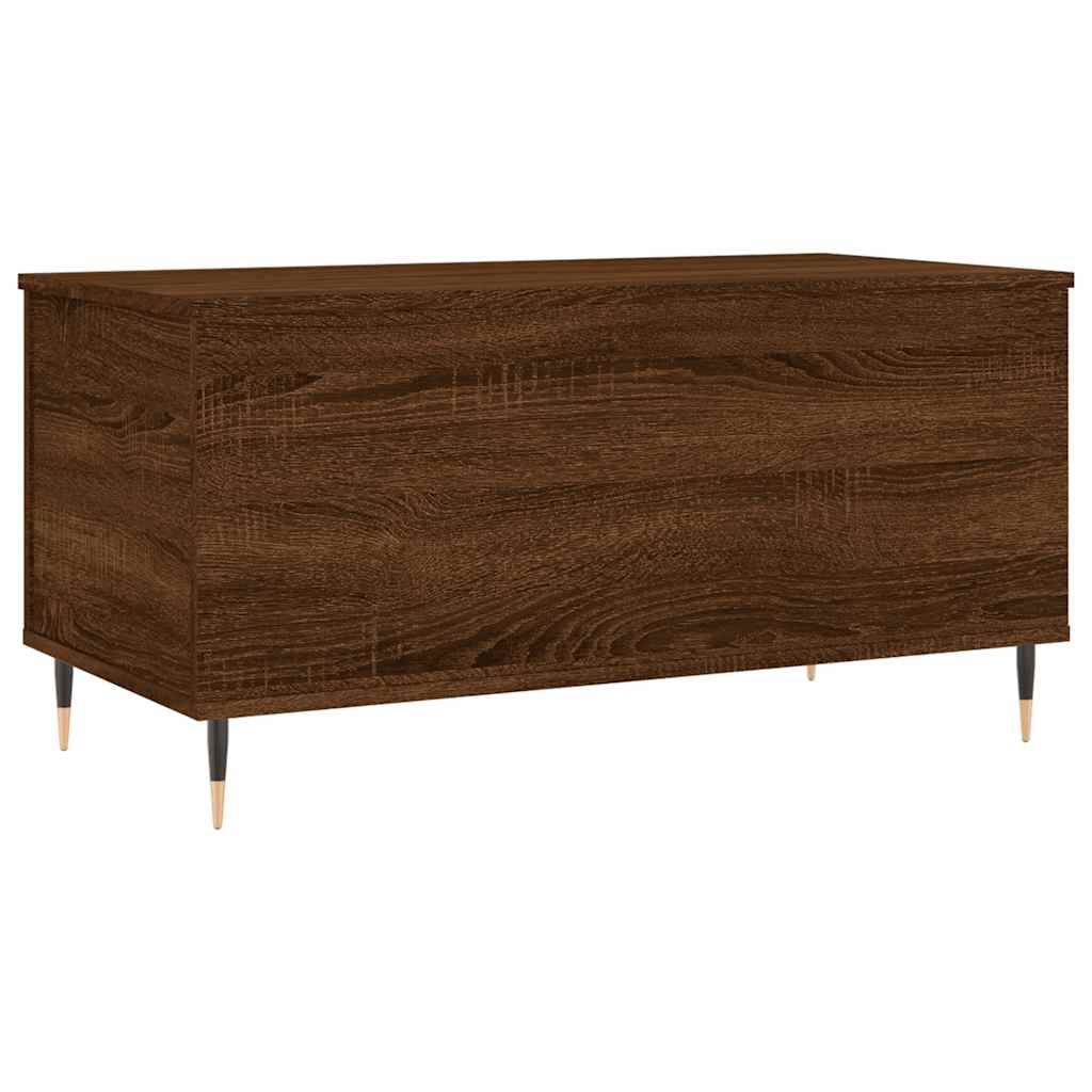 barna tölgyszínű szerelt fa dohányzóasztal 90x44,5x45 cm