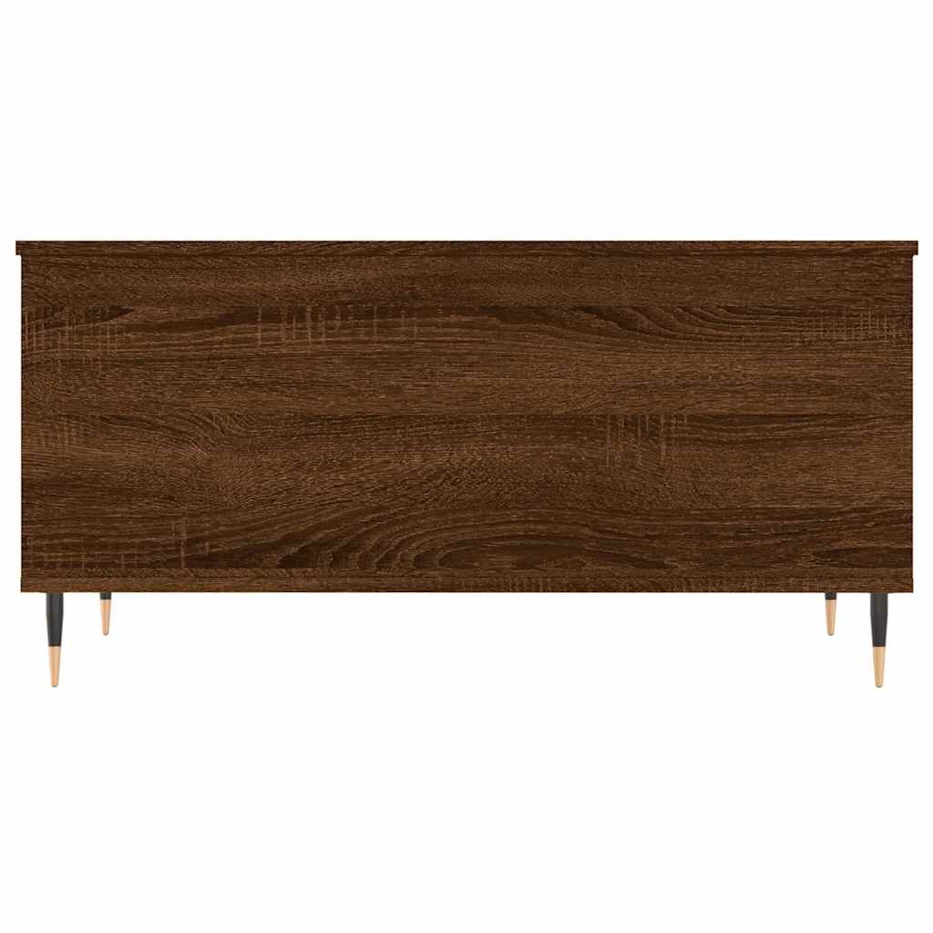 barna tölgyszínű szerelt fa dohányzóasztal 90x44,5x45 cm