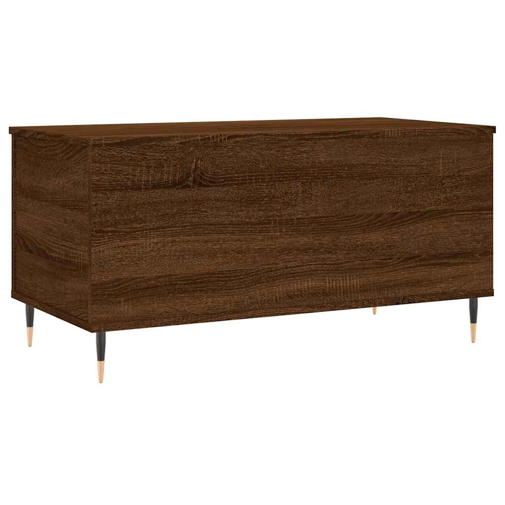 barna tölgyszínű szerelt fa dohányzóasztal 90x44,5x45 cm