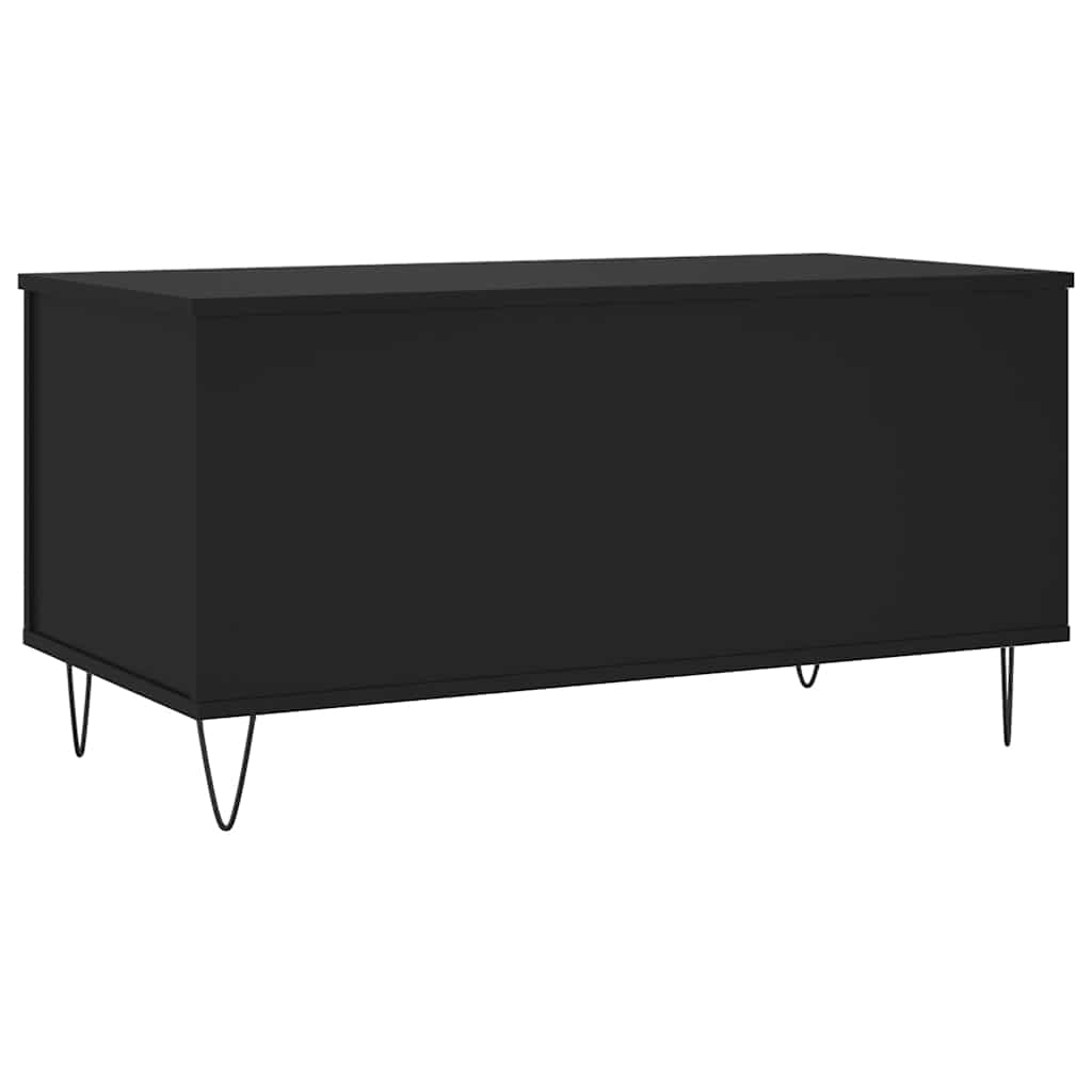 fekete szerelt fa dohányzóasztal 90x44,5x45 cm