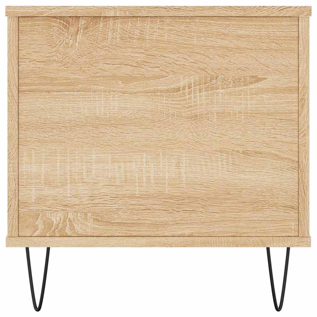 sonoma tölgy színű szerelt fa dohányzóasztal 90x44,5x45 cm