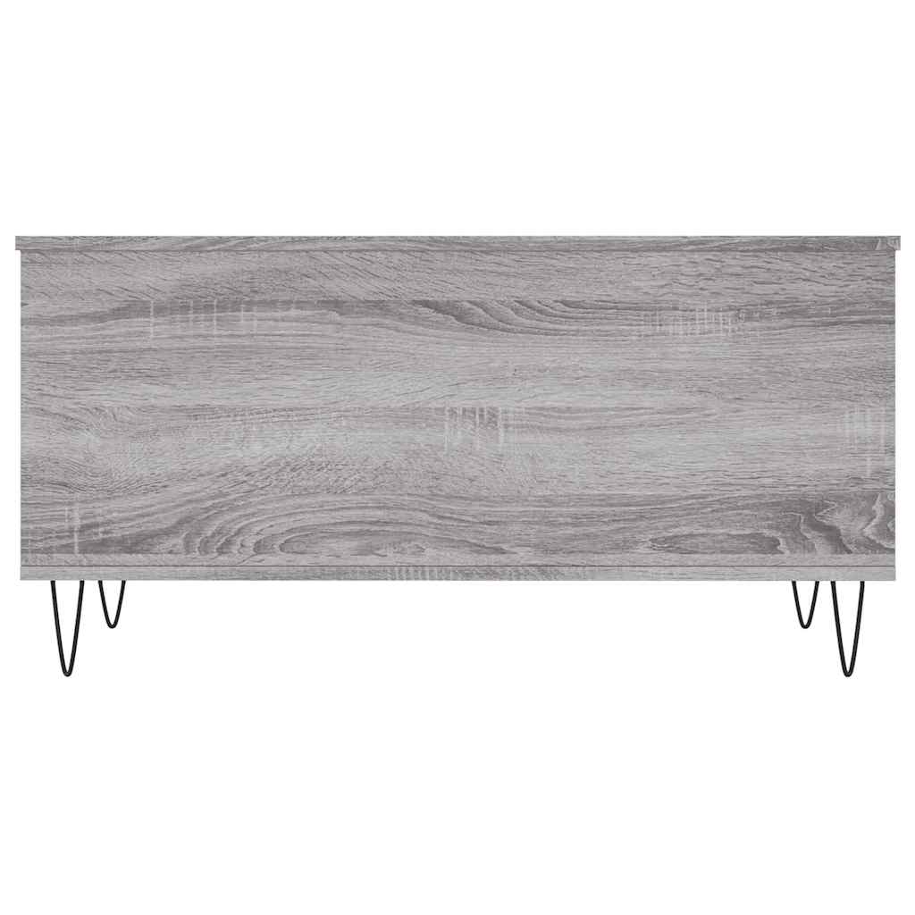 szürke sonoma színű szerelt fa dohányzóasztal 90x44,5x45 cm