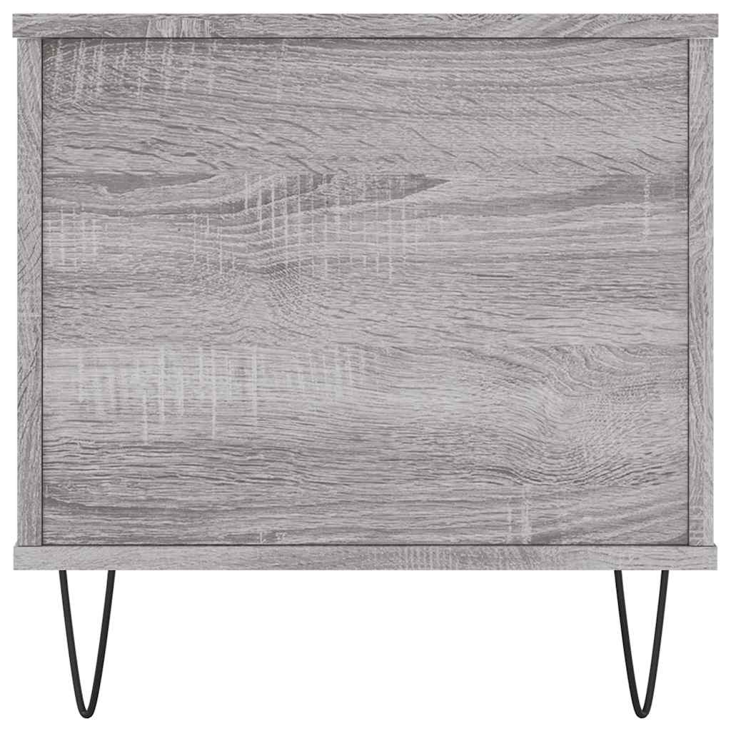 szürke sonoma színű szerelt fa dohányzóasztal 90x44,5x45 cm
