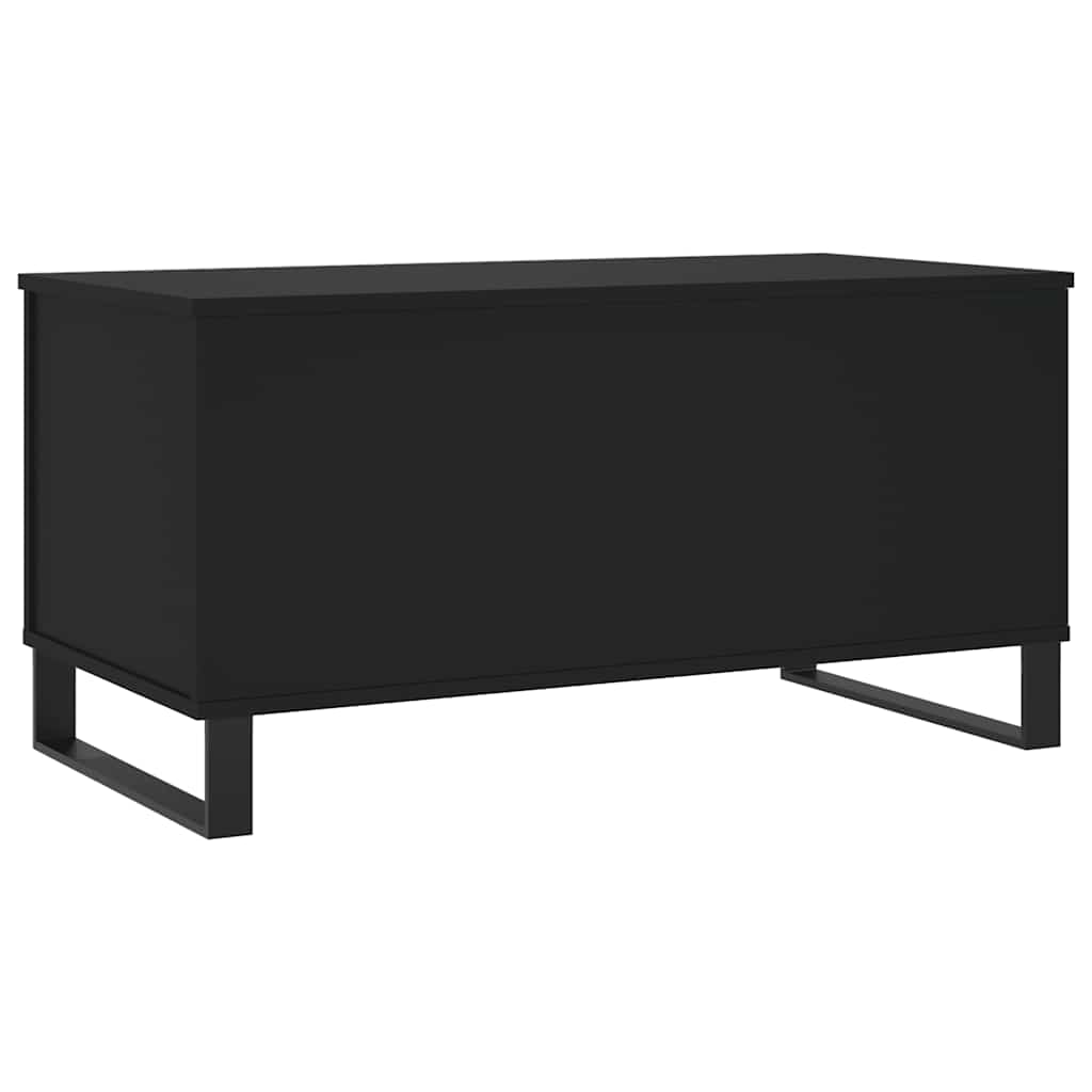 fekete szerelt fa dohányzóasztal 90x44,5x45 cm