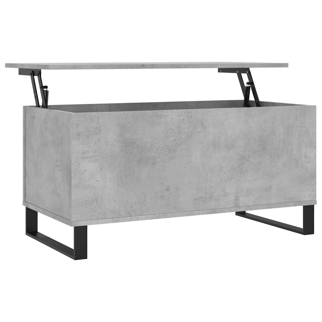 betonszürke szerelt fa dohányzóasztal 90x44,5x45 cm