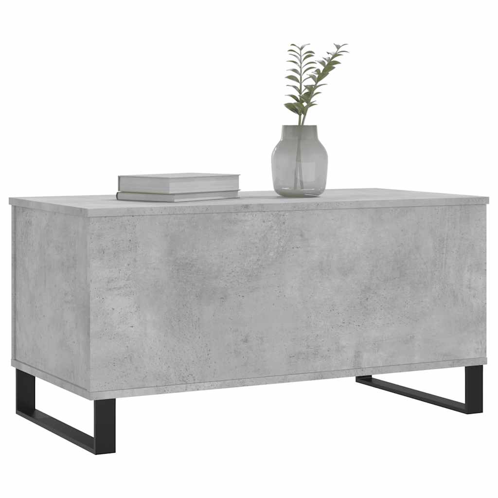 betonszürke szerelt fa dohányzóasztal 90x44,5x45 cm