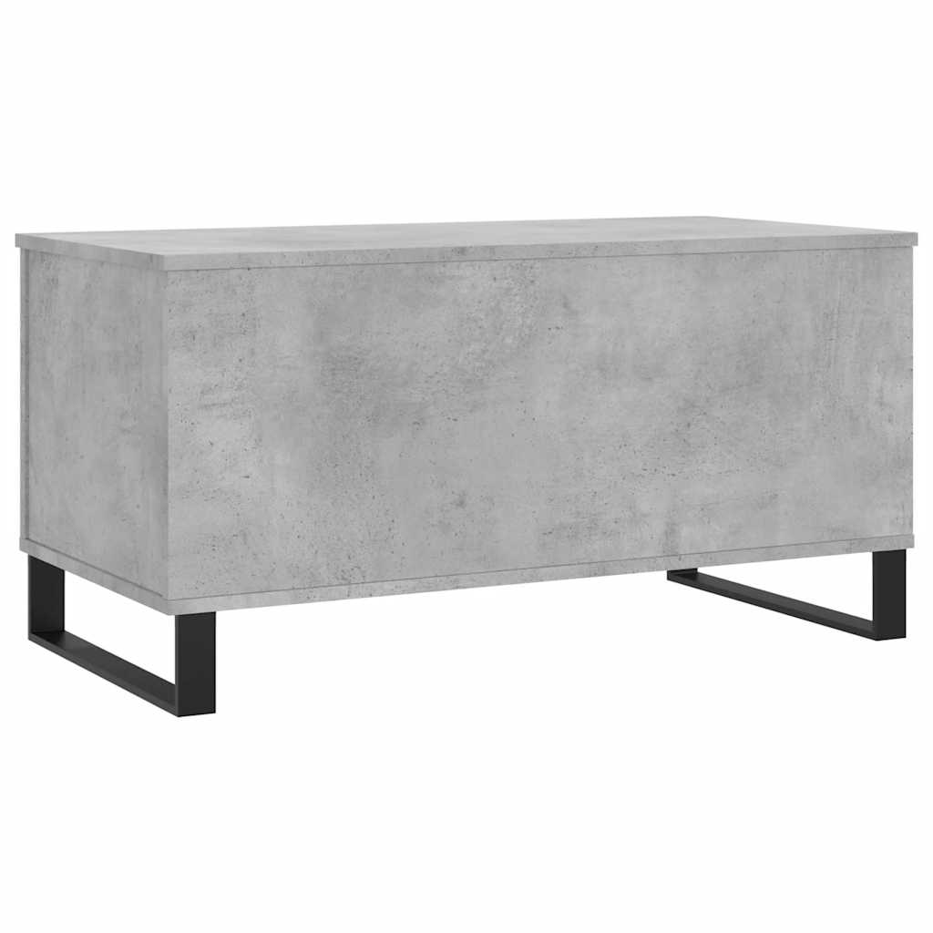 betonszürke szerelt fa dohányzóasztal 90x44,5x45 cm