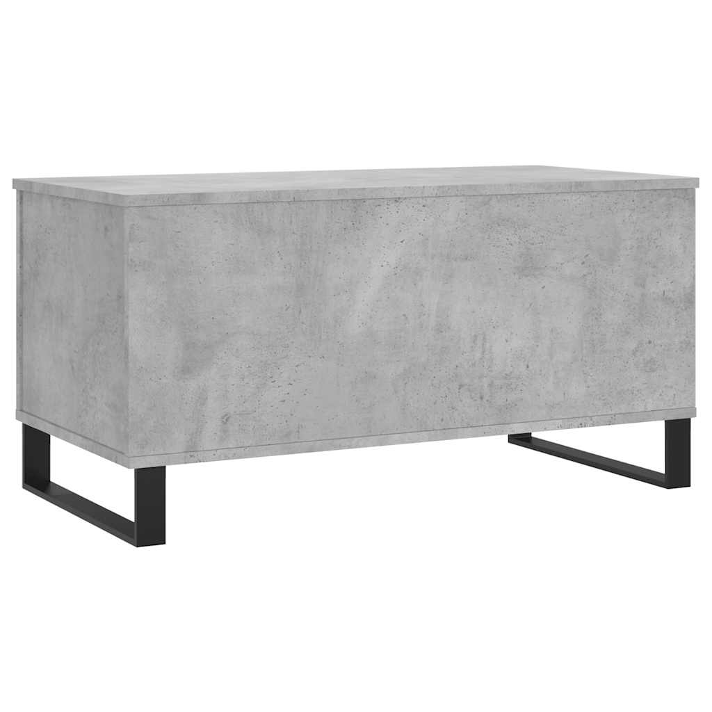 betonszürke szerelt fa dohányzóasztal 90x44,5x45 cm