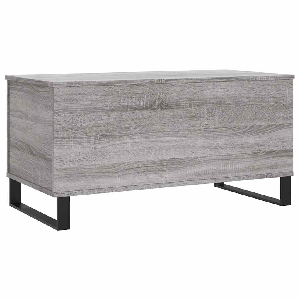 szürke sonoma színű szerelt fa dohányzóasztal 90x44,5x45 cm
