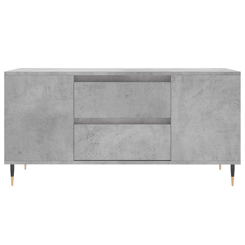 betonszürke szerelt fa dohányzóasztal 102x44,5x50 cm
