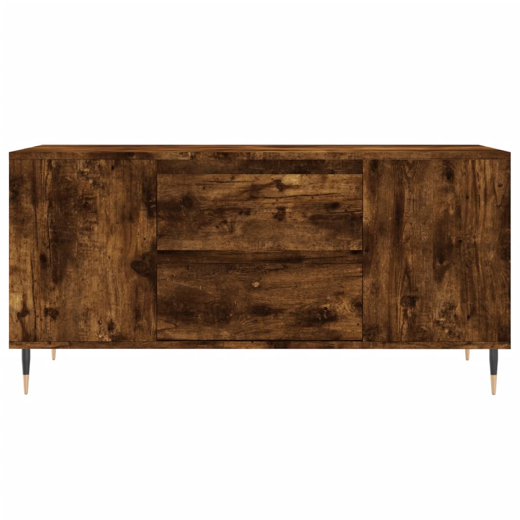 füstös tölgy színű szerelt fa dohányzóasztal 102x44,5x50 cm