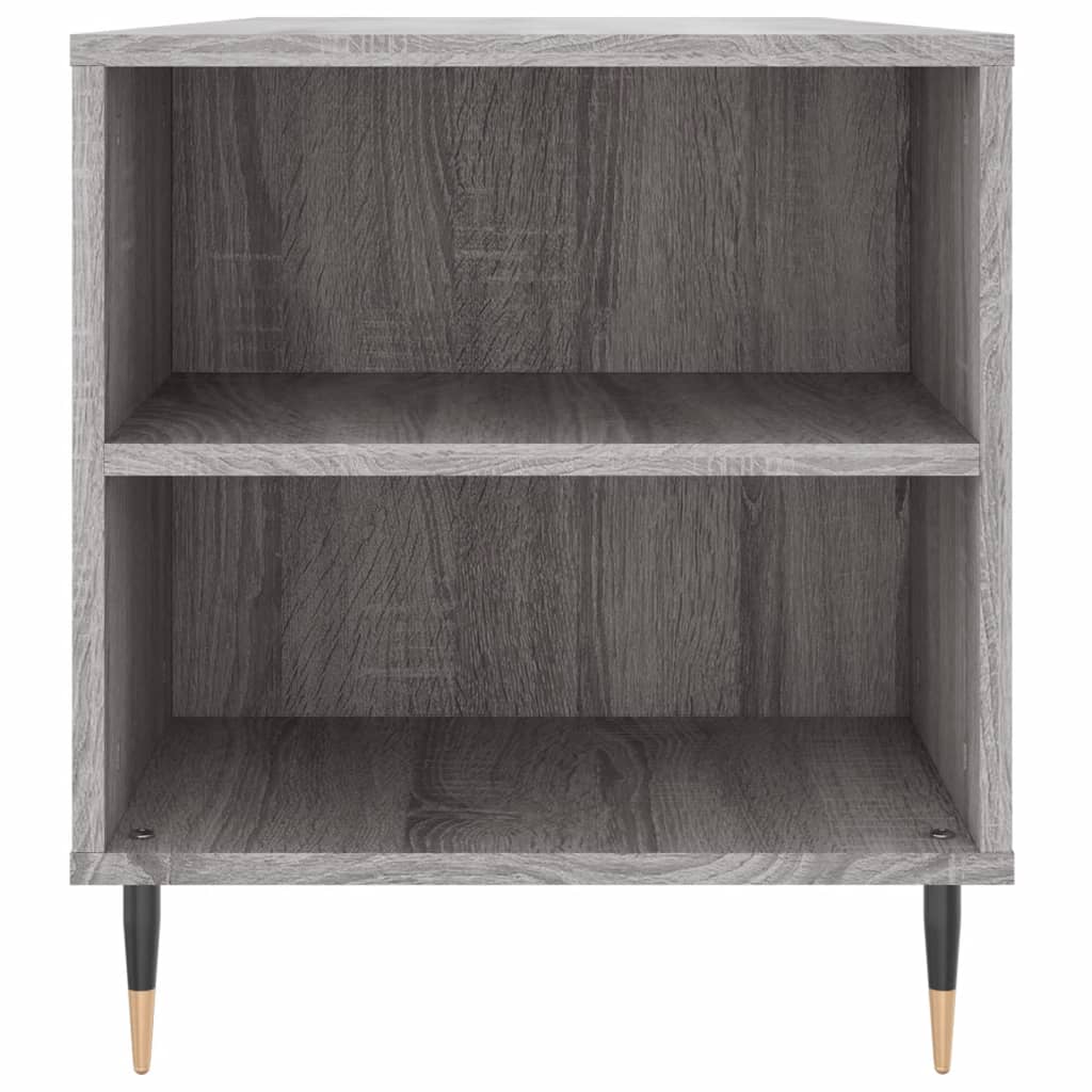 szürke sonoma színű szerelt fa dohányzóasztal 102x44,5x50 cm