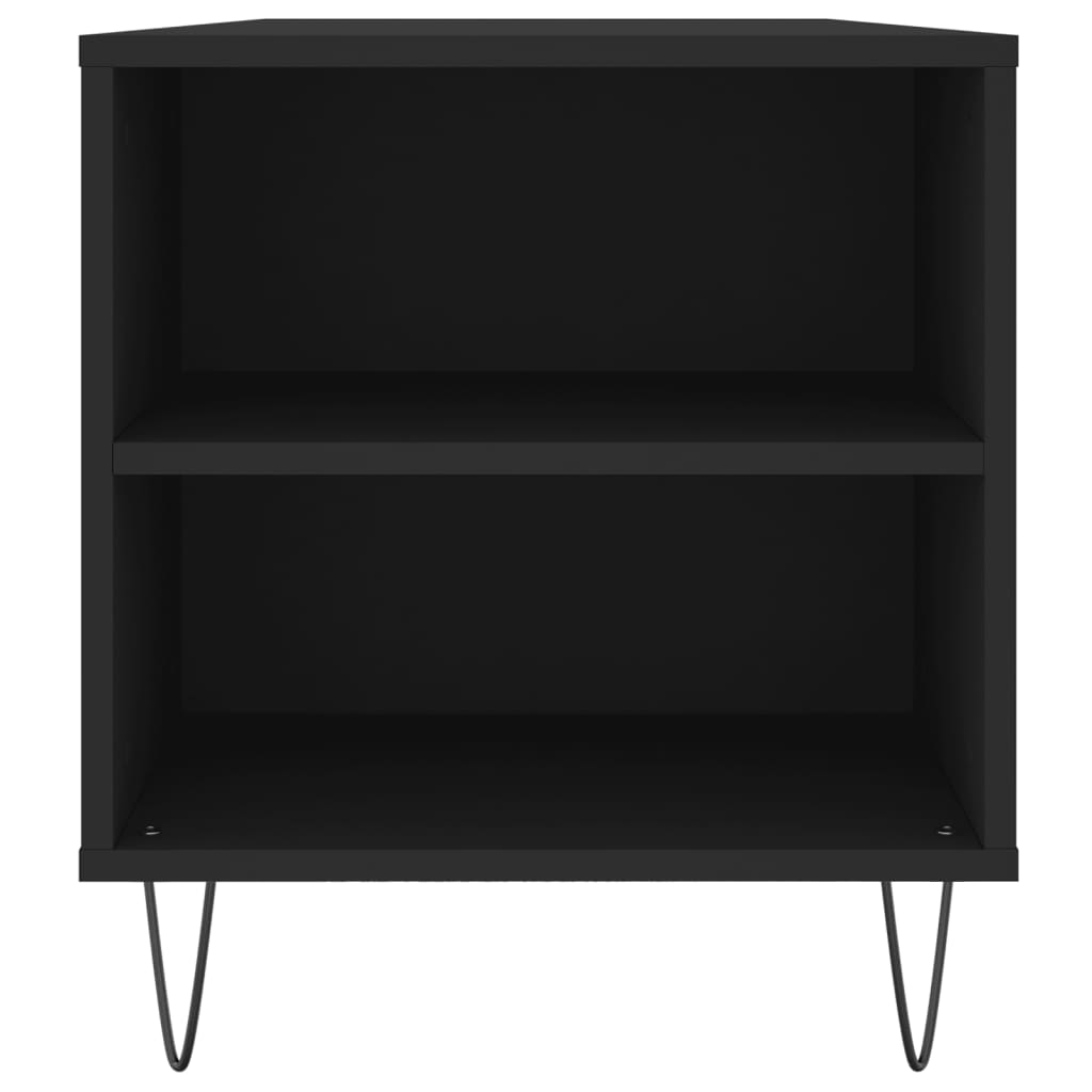 fekete szerelt fa dohányzóasztal 102x44,5x50 cm