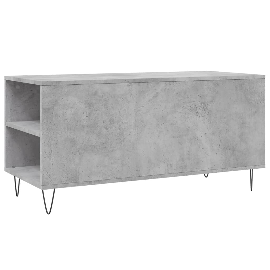 betonszürke szerelt fa dohányzóasztal 102x44,5x50 cm