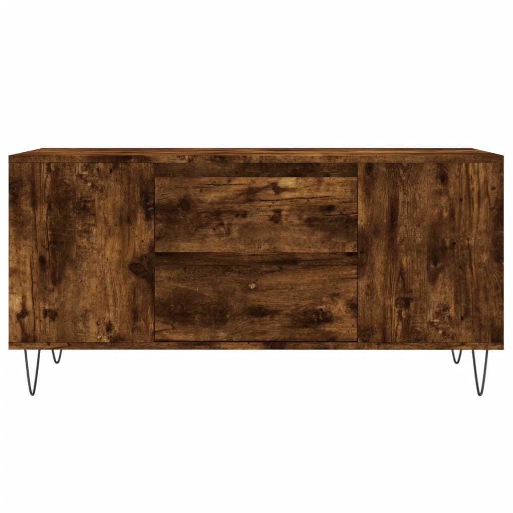 füstös tölgy színű szerelt fa dohányzóasztal 102x44,5x50 cm