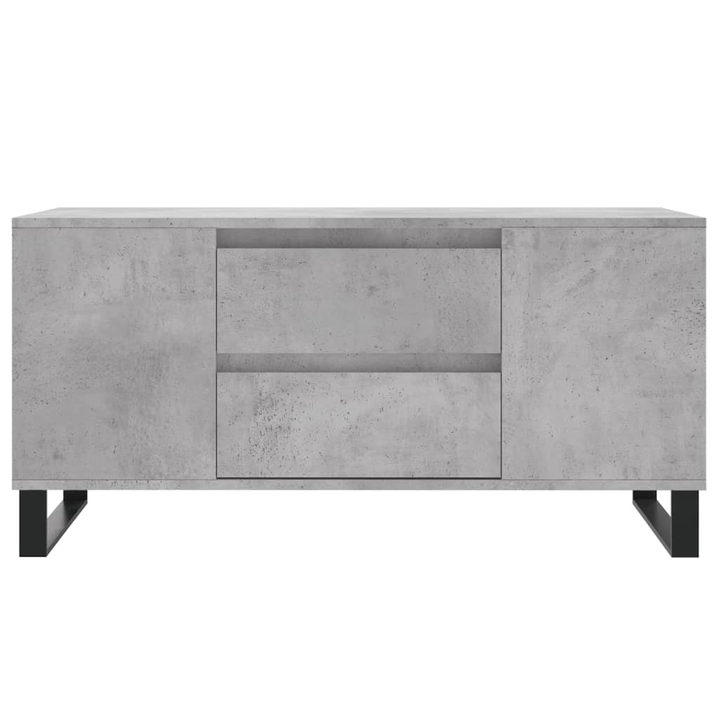betonszürke szerelt fa dohányzóasztal 102x44,5x50 cm