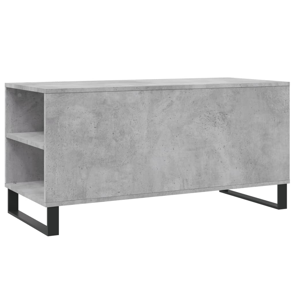 betonszürke szerelt fa dohányzóasztal 102x44,5x50 cm