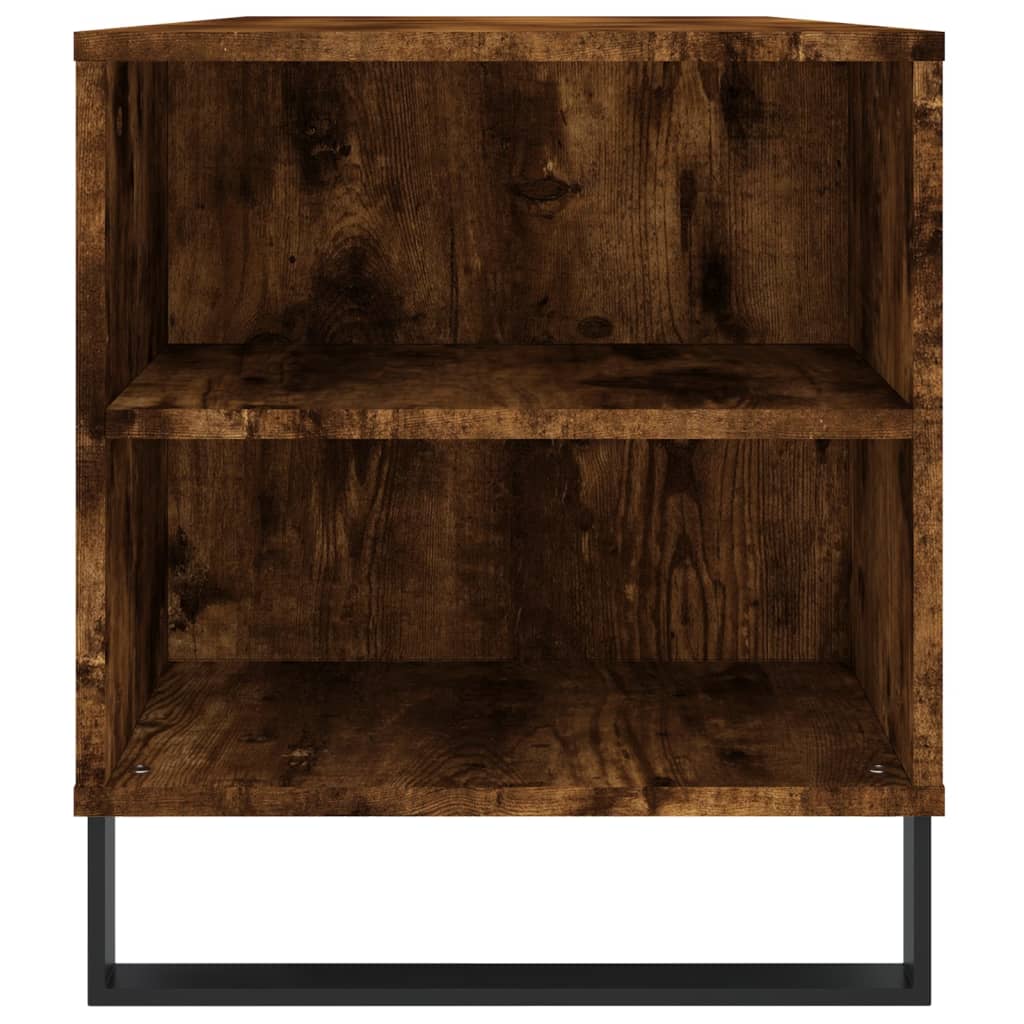 füstös tölgy színű szerelt fa dohányzóasztal 102x44,5x50 cm