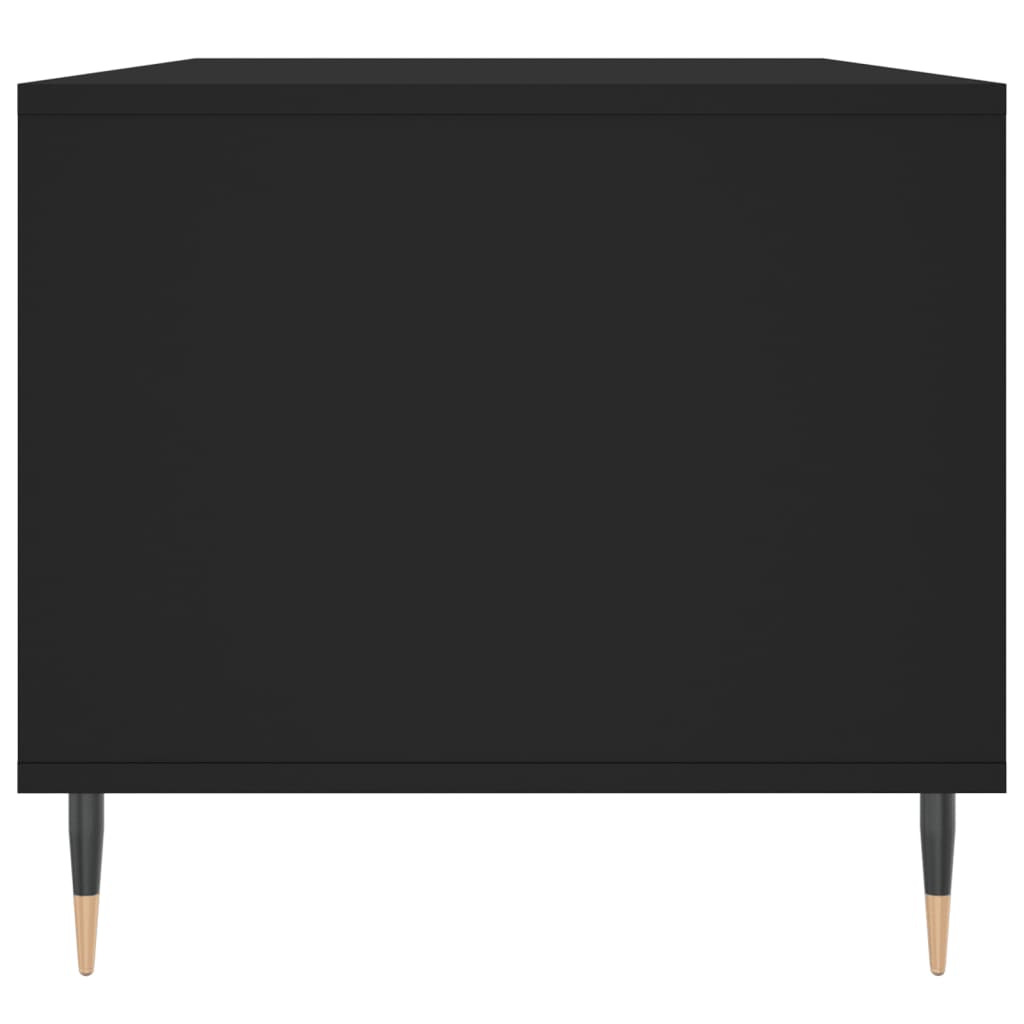 fekete szerelt fa dohányzóasztal 90 x 49 x 45 cm