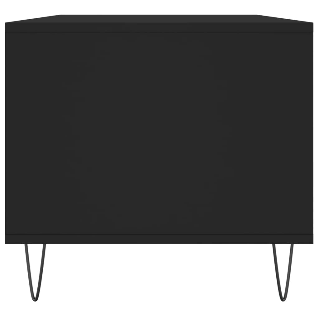 fekete szerelt fa dohányzóasztal 90 x 49 x 45 cm